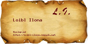 Loibl Ilona névjegykártya